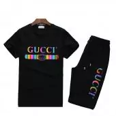 Trainingsanzug gucci promo short sleeve tracksuit  rainbow logo gg